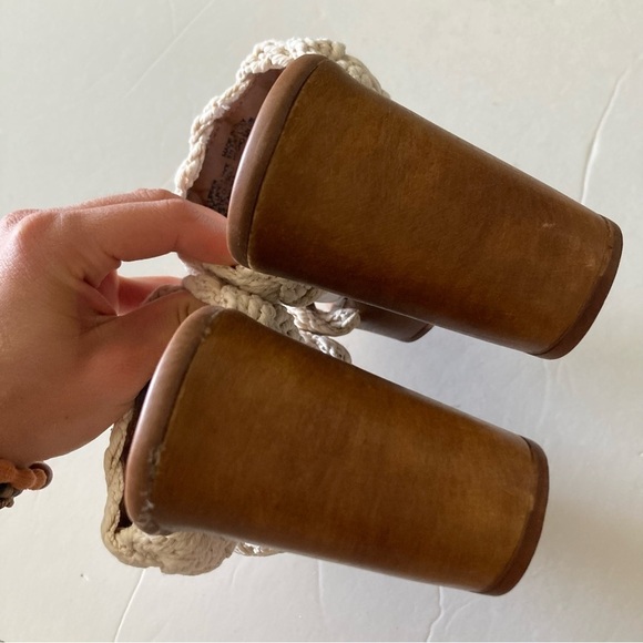 NWOT Seychelles Anthropologie Smoke Show Ivory Rope Woven Heels - Picture 6 of 8